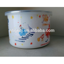 high ice bowl with PE lids &dinnerware wholesale enamel mixing bowl